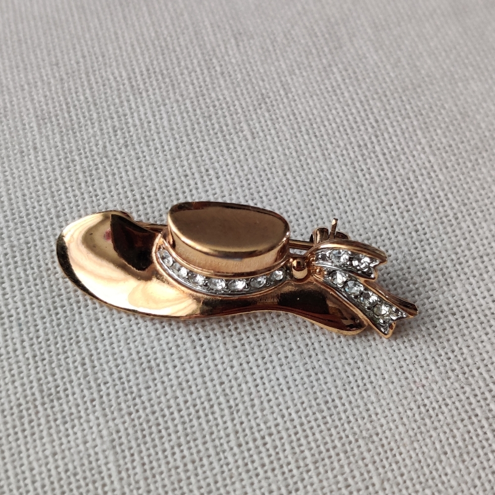 Crown Trifari Figural Hat Brooch Pin